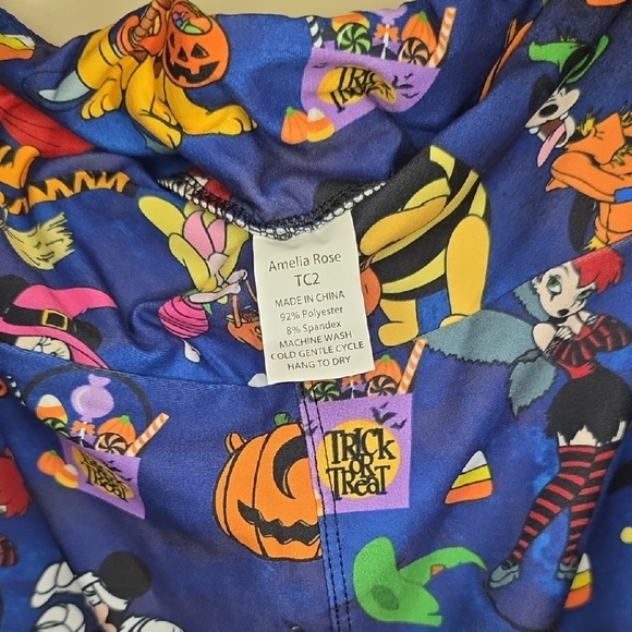 Lularoe Amelia Rose Disney  Colorful Cartoon Print Leggings Size TC2  (18-24) - Picture 2 of 5